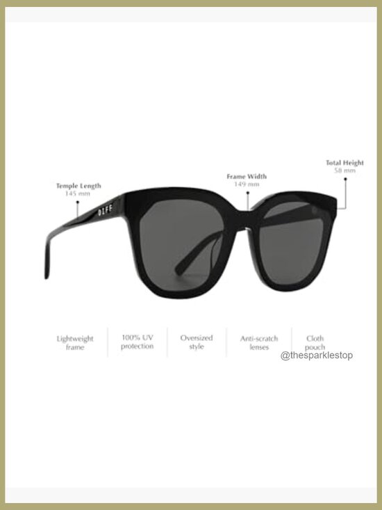 Oversized Square Sunglasses with Premium Hand Cut Acetate Frame main image 4